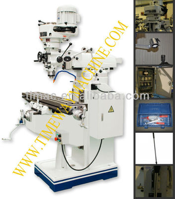 垂直ターレットフレッシングマシンM330AとR8スピンドルテイパーと330x1370テーブルサイズ